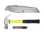 Knife, Hammer, and Grommet Punch